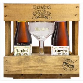 ESTUCHE MAREDRET MADERA 4*33CL + VASO
