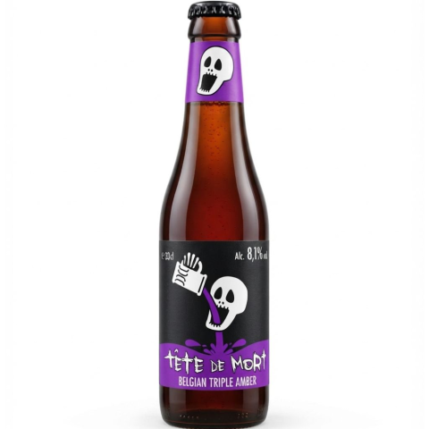 TETE DE MORT TRIPLE AMBER 33CL